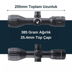 Victoptics C3 3-9x32 SFP KISA Tüfek Dürbünü OPSL-28