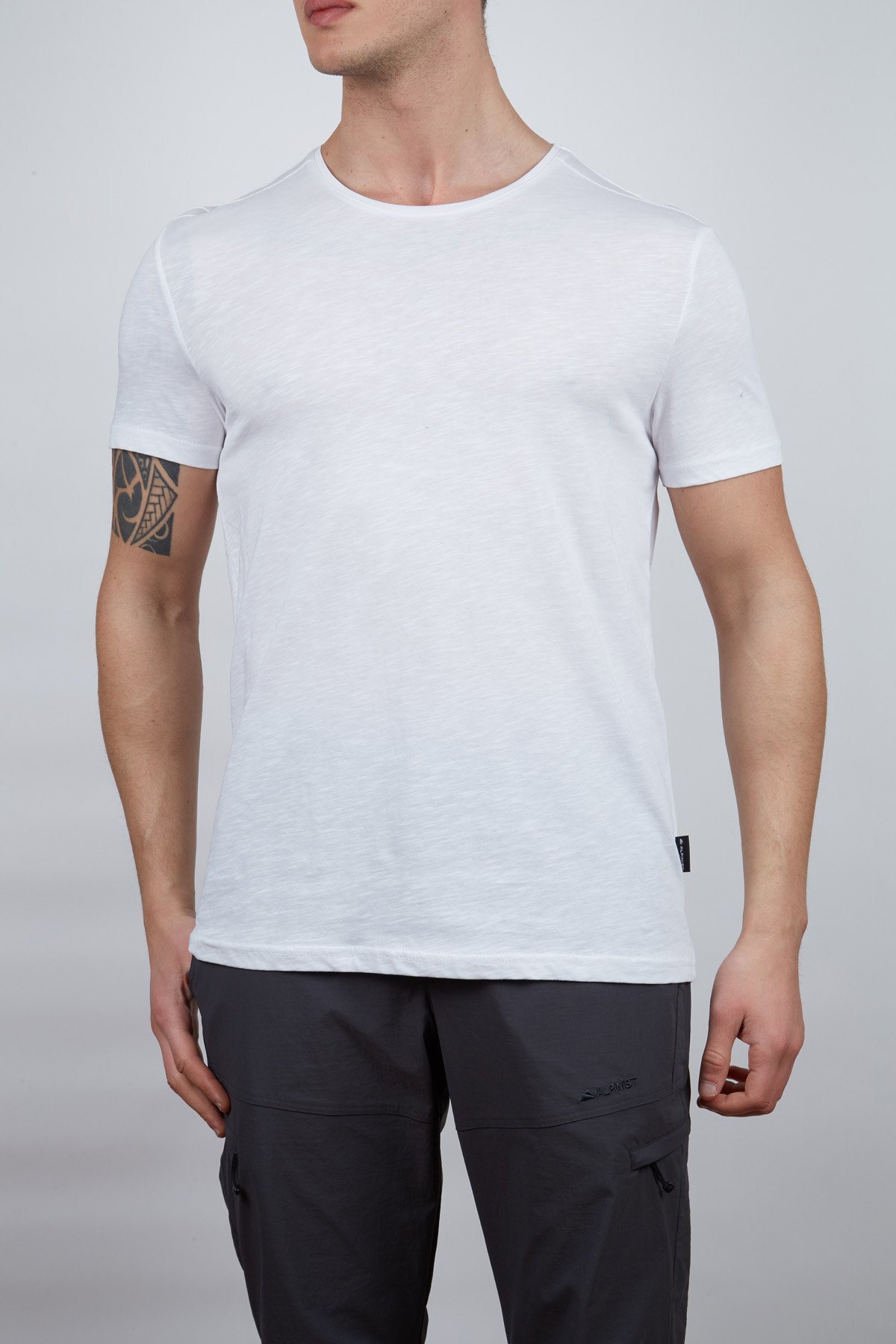 Alpinist Albino Basic T-Shirt BEYAZ