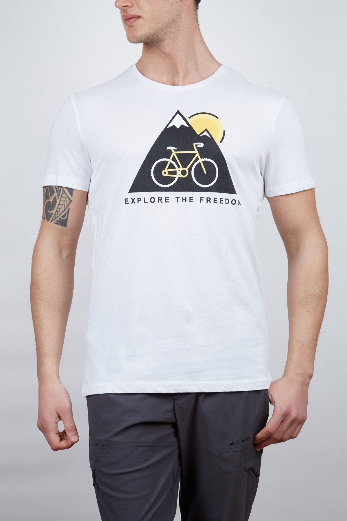 Alpinist Tarius Erkek T-Shirt BEYAZ