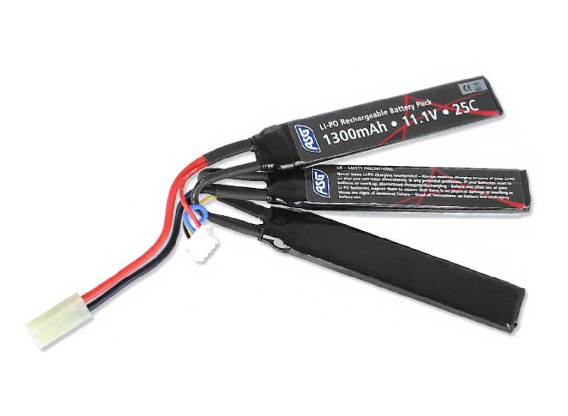 ASG LİPO PİL 11.1V 1300mAh 14.43Wh 25C