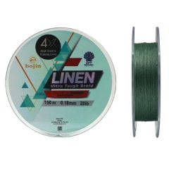 DFT Bojin 4X Linen İp Misina 0.18 mm  150 m  Yeşil