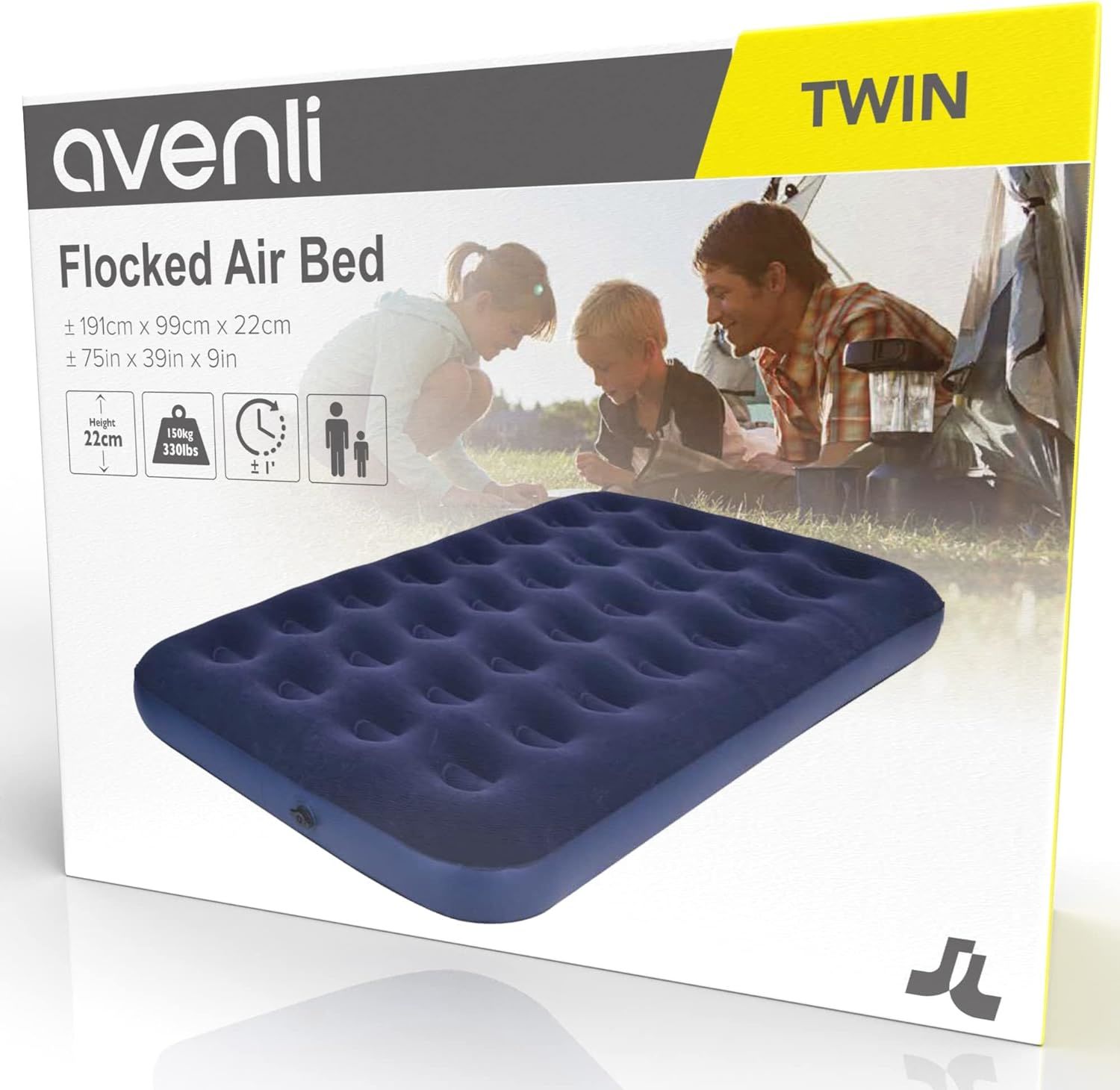 Avenli Floked Air Bed Twin 191cm*99cm*22cm