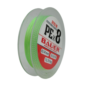 BAUER Pe 8x 270MT Fluoro Yeşil Ip Misina 0.14MM