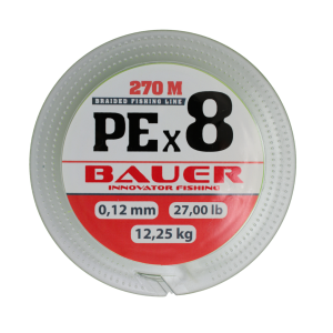 BAUER Pe 8x 270MT Fluoro Yeşil Ip Misina 0.12MM
