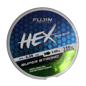 Fujin Hex Braid 4x 150MT Moss Green 0.08mm Ip Misina
