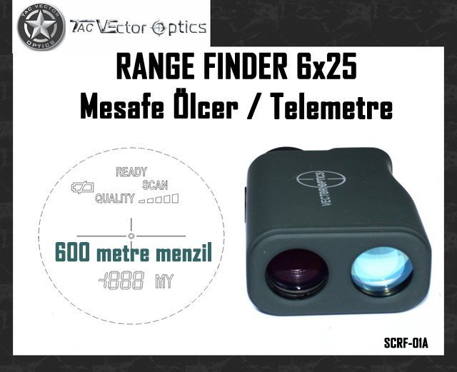 Range Finder 6x25, Mesafe Ölçer, Telemetre
