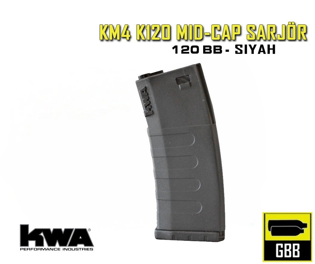 KWA M4/M16 MIDCAP 120BB Yedek Şarjör KM4 K120