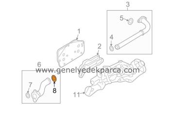 Opel Zafira C 1.6 Benzinli Yağ Soğutucu Boru O Ringi Orijinal GM Marka