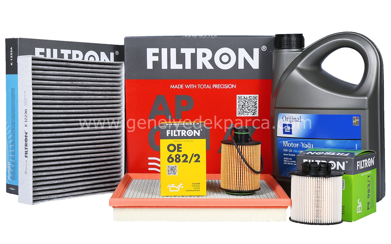 Opel İnsignia Filtron 2.0 Dizel Motor Bakım Seti GM 5W30 Yağlı
