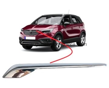 Opel Crossland X Ön Panjur Çıtası Nikelaj Kromlu Sol Orijinal GM