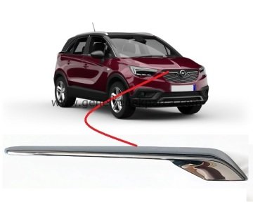 Opel Crossland X Ön Panjur Çıtası Nikelaj Kromlu Sağ Orijinal GM