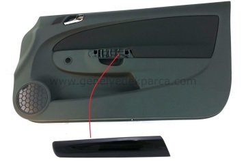 Opel Corsa D Ön Kapı İç Tutma Kolu Kapağı Sağ Piano Black Orijinal Gm
