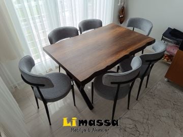 Gözde kütük Masa Sandalye Takımı