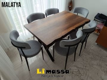 Gözde kütük Masa Sandalye Takımı