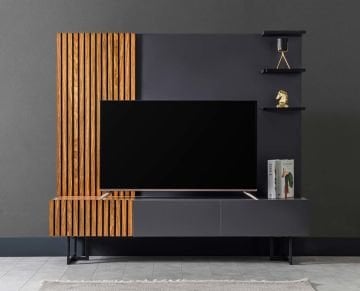 Parma Tv Ünitesi - Antrasit-Ceviz