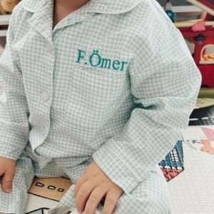 Mint Yeşili Gömlek Pijama Takımı