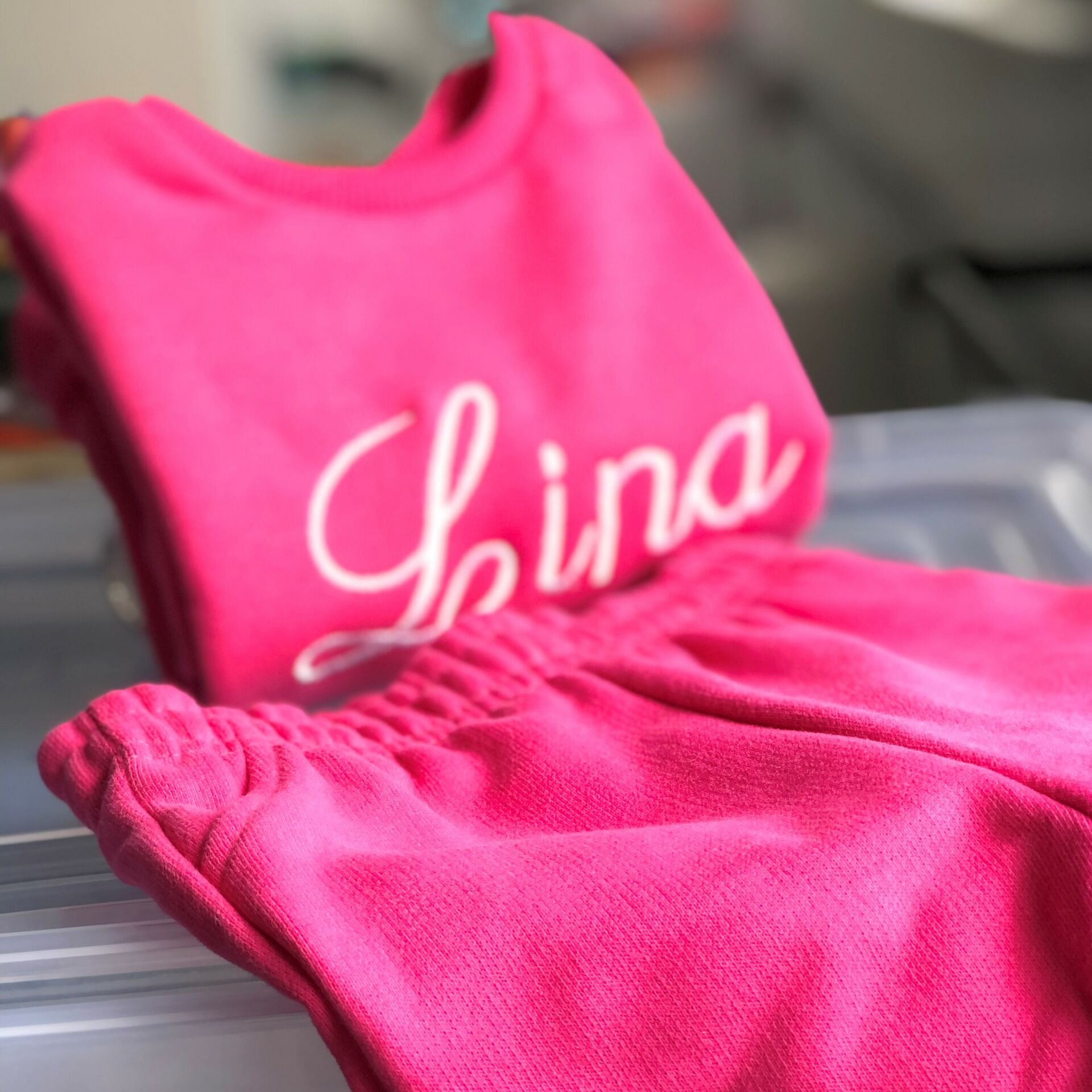 Pembe Sweat Takım