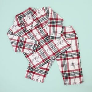 Yeni Yıl Temalı İsimli Filanel Gömlek Pijama Takımı