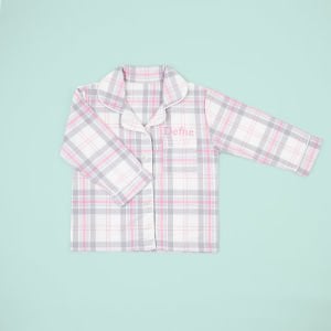 Pembe İsimli Filanel Gömlek Pijama Takımı