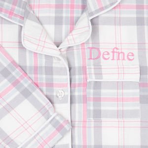 Pembe İsimli Filanel Gömlek Pijama Takımı