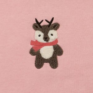 Pembe Geyik Nakışlı Çocuk Sweat