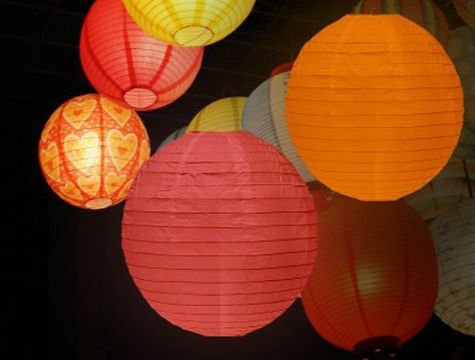 GökkuşağıTicaret Dekoratif Çin Feneri – Kağıt Lamba - Beyaz