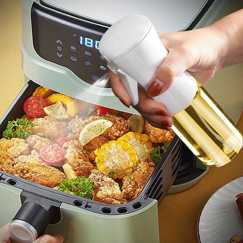 GökkuşağıTicaret 210 ML Tetikli Sprey Cam Yağ Limon Sos Spreyi Yağ Şişesi Airfryer- Tava  Yağdanlık