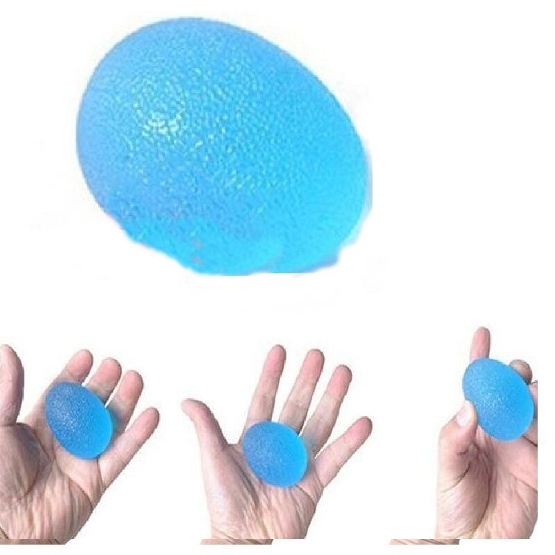 GökkuşağıTicaret Yumurta Top -  Silikon El Egzersiz Topu Mavi- Sert