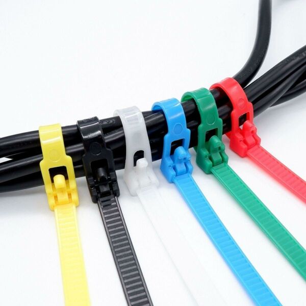 GökkuşağıTicaret 30 Adet Renkli Plastik Cırt Kelepçe Kablo Bağı Kablo Düzenleyici