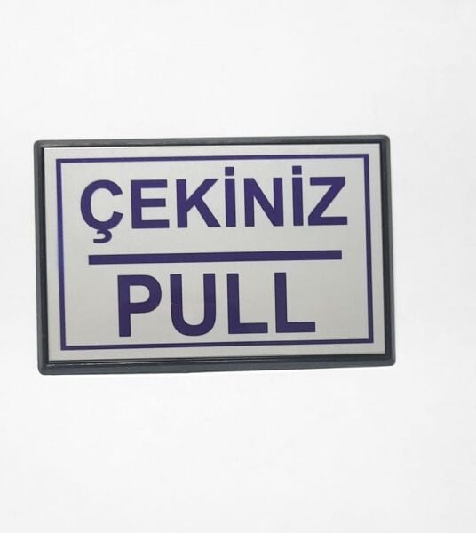 GökkuşağıTicaret Pull Çekiniz Yapışkanlı Yönlendirme Tabelası 13 x 9 Cm Büyük Boy