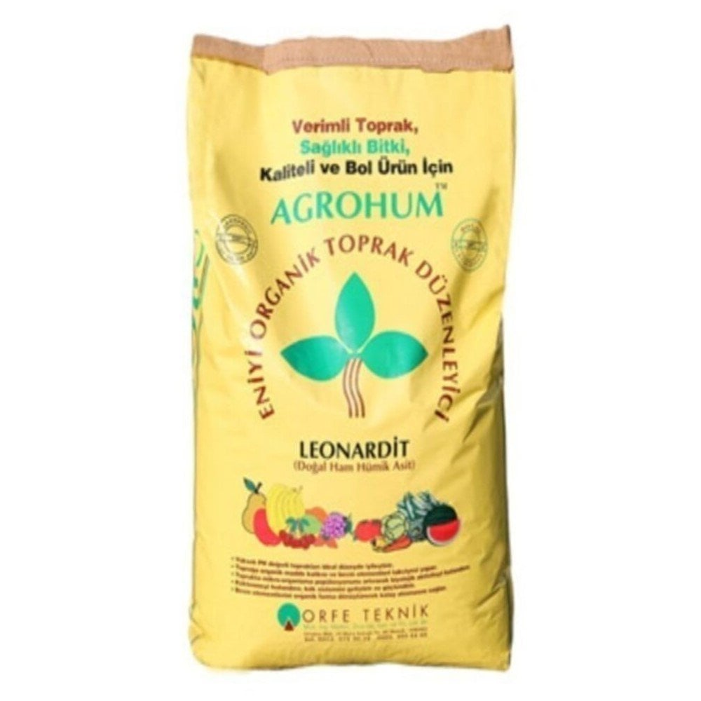 Agrohum Leonardit Toz Organik Humik Asit Yapımı İçin Gübre (25Kg)