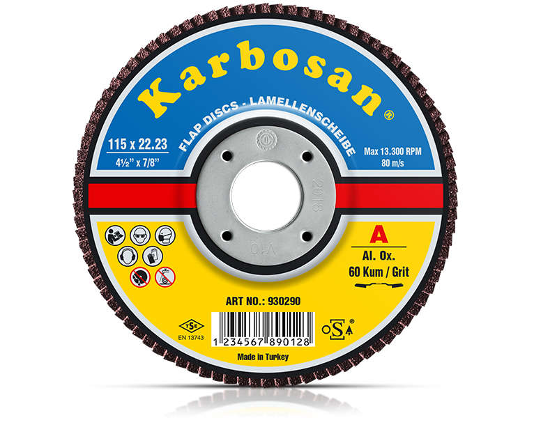 Karbosan Al.Ox.Flap Disk 115x22.23 60 Kum