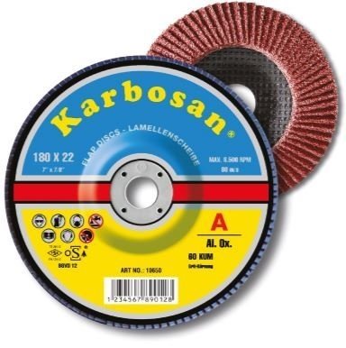 Karbosan Al.Ox.Flap Disk 180x22.23 60 Kum