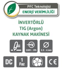 Askaynak Inverter 201-TIG PFC (4M) Invertörlü Argon Kaynak Makinesi