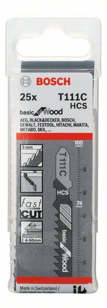 Bosch T 111 C Basic for Wood 25'li