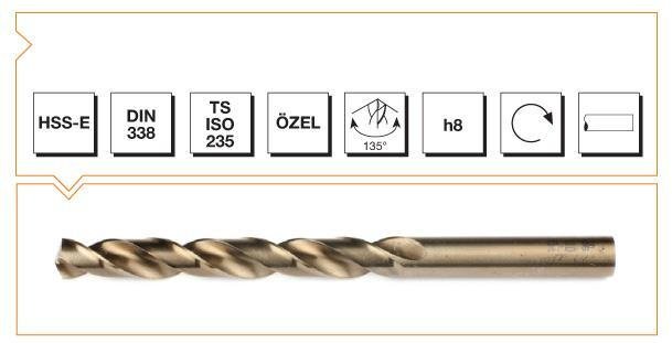 MTE HSS-E DIN 338 Matkap Ucu 2.40 mm - Altın Seri