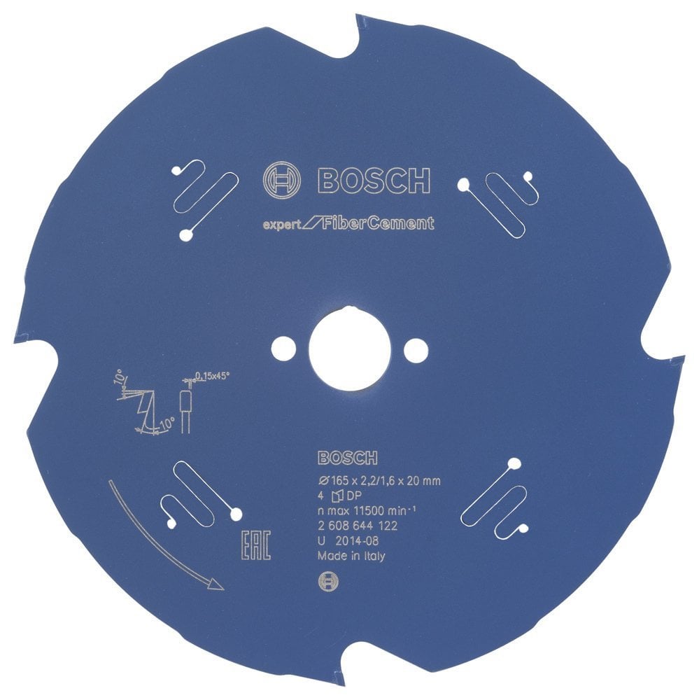 Bosch Expert for Fiber Cement 165x20 mm 4 Diş