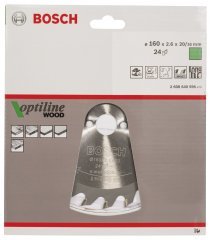 Bosch Optiline Wood 160x20/16 mm 24 Diş