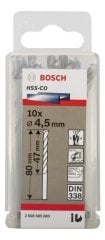 Bosch HSS-Co 4,5*80 mm 10'lu Paket