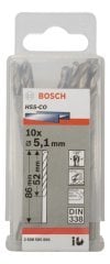 Bosch HSS-Co 5,1*86 mm 10'lu Paket