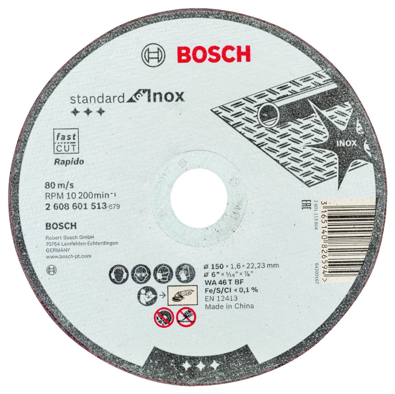 Bosch 150*1,6 mm Standard for Inox Rapido