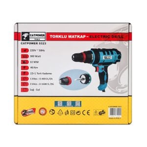 CATPOWER 5323 Elektrikli Torklu Vidalama 300Watt Çıkarılabilir Mandren ve Bits Uç Girişli