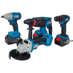 CATPOWER Kömürsüz Akülü Dörtlü Set Kırıcı Delici - Avuç Taşlama - Darbeli Vidalama - Sonun Sökme 20V 4.0Ah Akü