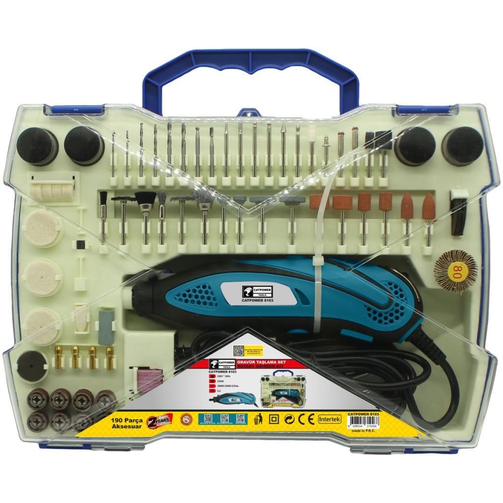 CATPOWER 8103 190 Parça Garvür Taşlama Seti 135W