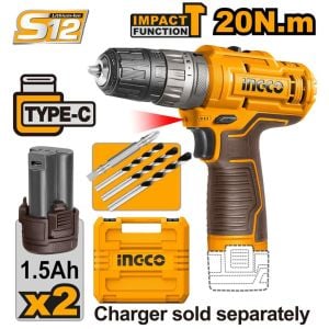 INGCO CIDLI12202E Li-ion Akülü Vidalama 12V 1.5Ah