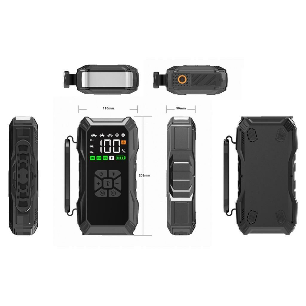 PARS 1085 Dijital Lastik Şişirme Pompası ve Jump Starter 13000Mah