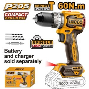 INGCO CIDLI206021 Kömürsüz Li-ion Akülü Matkap 10 MM 20V 2.0Ah