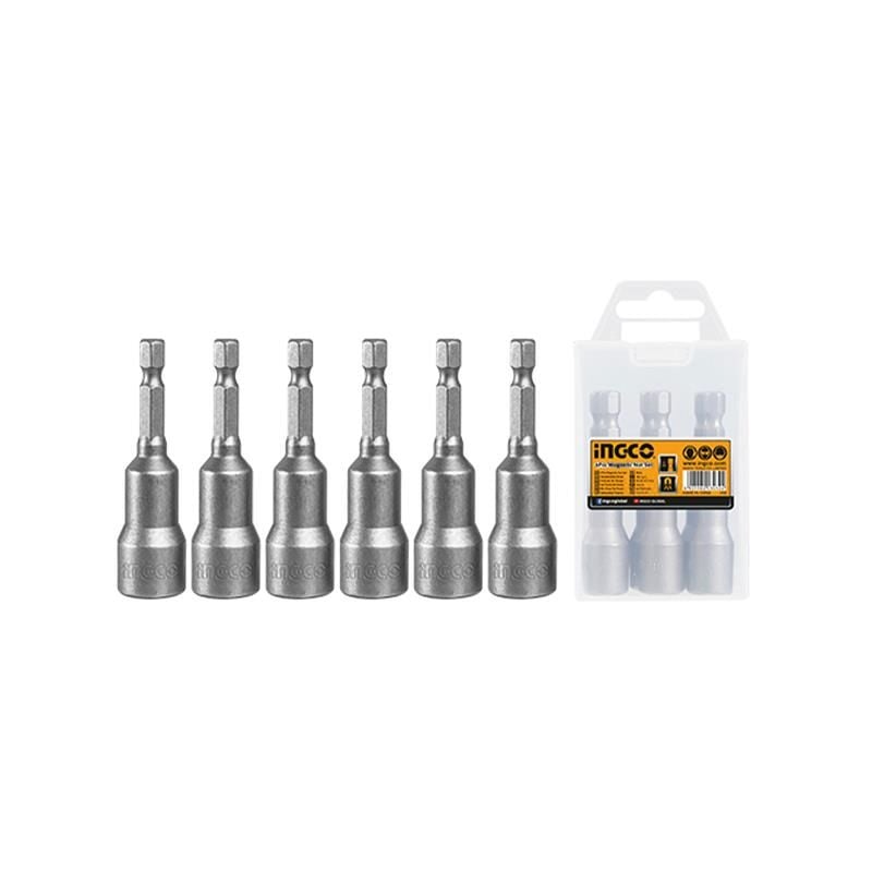 INGCO AMN1231Manyetik Somun Adaptörü Seti 6-12mm  6'lı