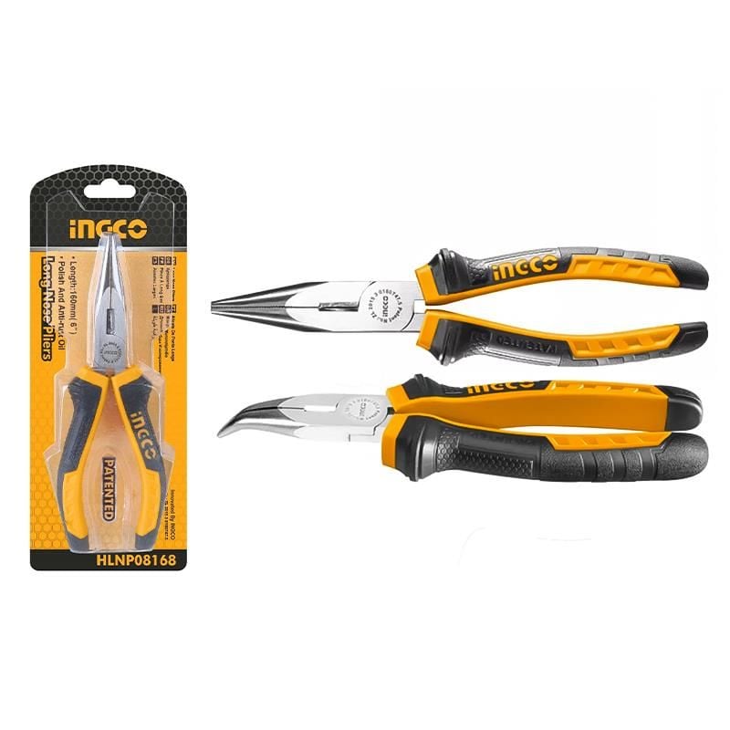 INGCO HBNP08168 Eğri Kargaburun Pense 160mm