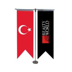 2'li Kırlangıç Masa Bayrağı ( Minimum 6 Adet )